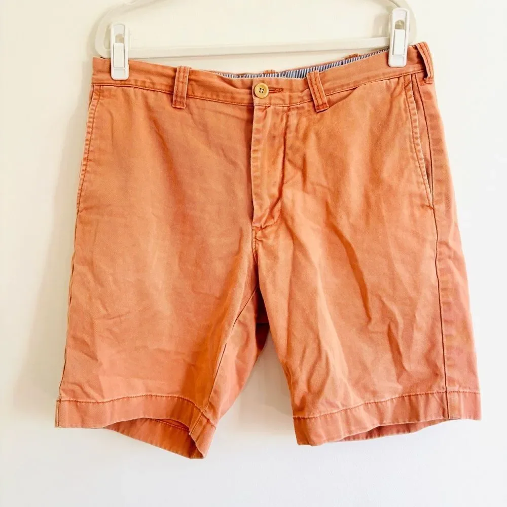 J.Crew Chino Shorts – Faded Orange Tan, Classic Fit, Size 33